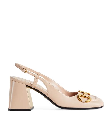 gucci striped leather platform pumps|gucci slingback pumps.